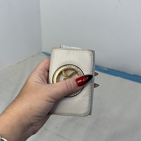 MICHAEL KORS FULTON GENUINE LEATHER+GOLD TONE CARD CASE WALLET - Picture 9 of 9